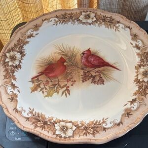 Cracker Barrel Woodland Cardinal plate